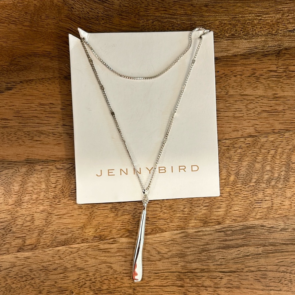 Jenny Bird Leana Silver Double chain Necklace